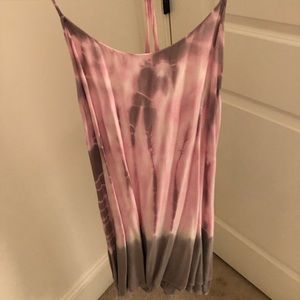 Pink/Gray tie dye dress